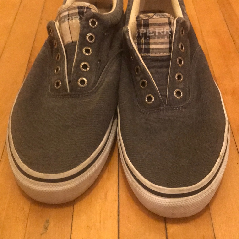 Sperry Top-Sider Slip Ons in Denim